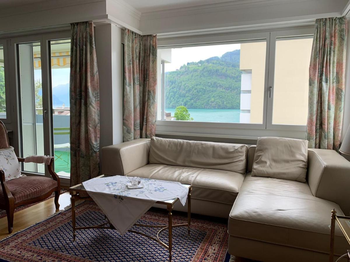 Ferienwohnung mit Seesicht Brunnen Exterior foto